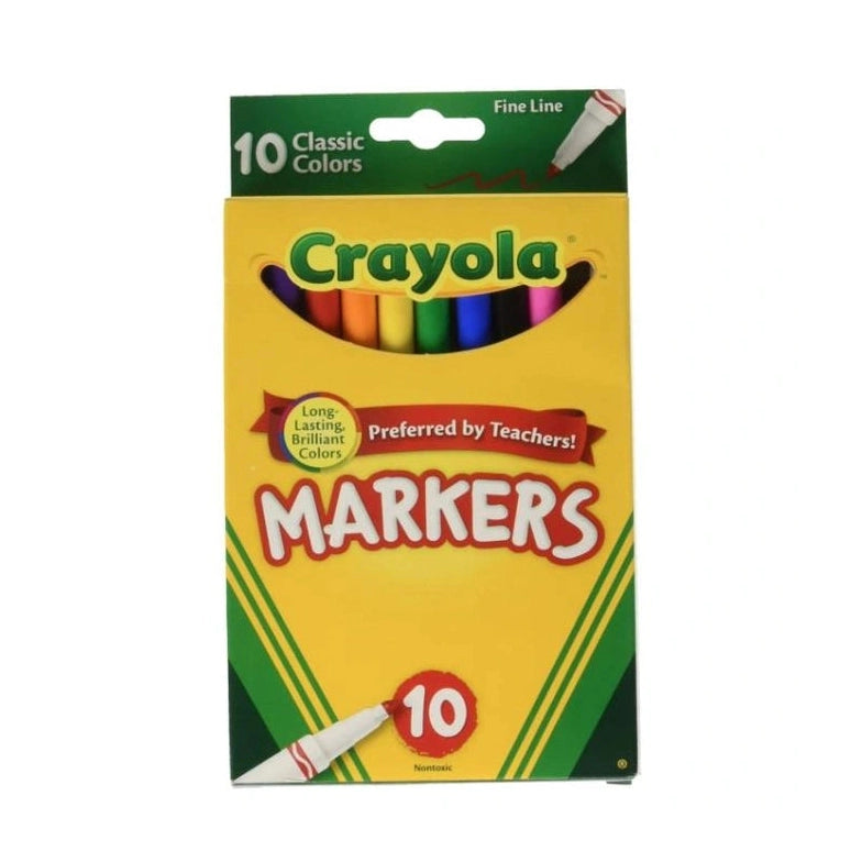 CRAYOLA 10 CT FINE LINE MARKER CLASSIC COLORS